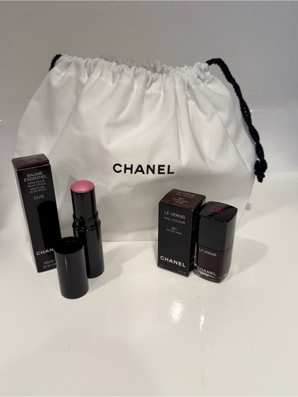 Chanel ROUGE NOIR BAUME ESSENTIAL CUTE & 397 NAIL POLISH SOLD OUT LIMITED EDITIO
